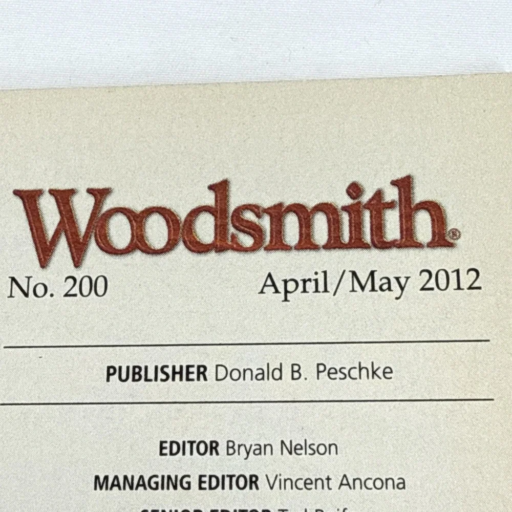 WOODSMITH Vol. 34 Issue 200 - HEIRLOOM WORKBENCH, CUTTING BOARD, CUTTING BOARD